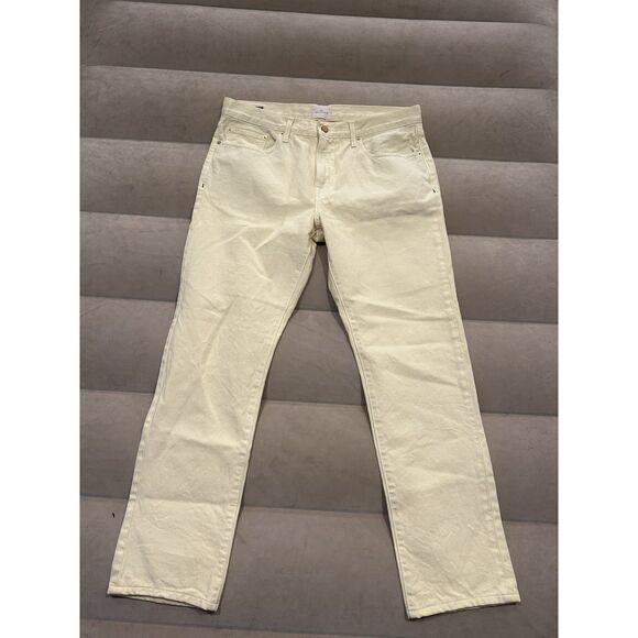 Sid Mashburn Jeans Mens Size 35 35x30 Yellow Denim Straight Pants - Picture 1 of 6